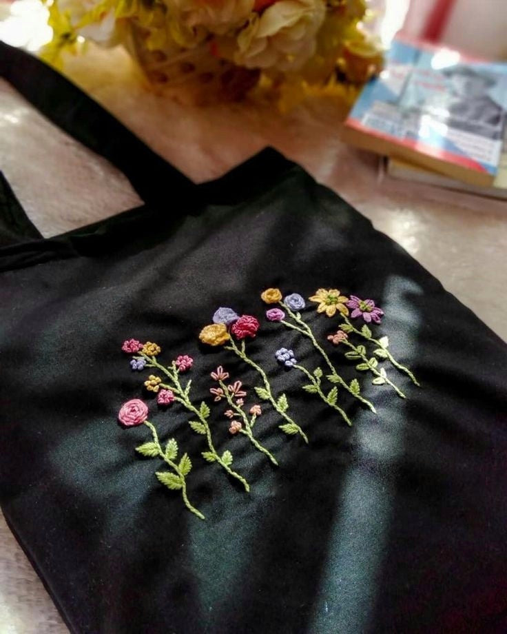 Midnight bloom tote