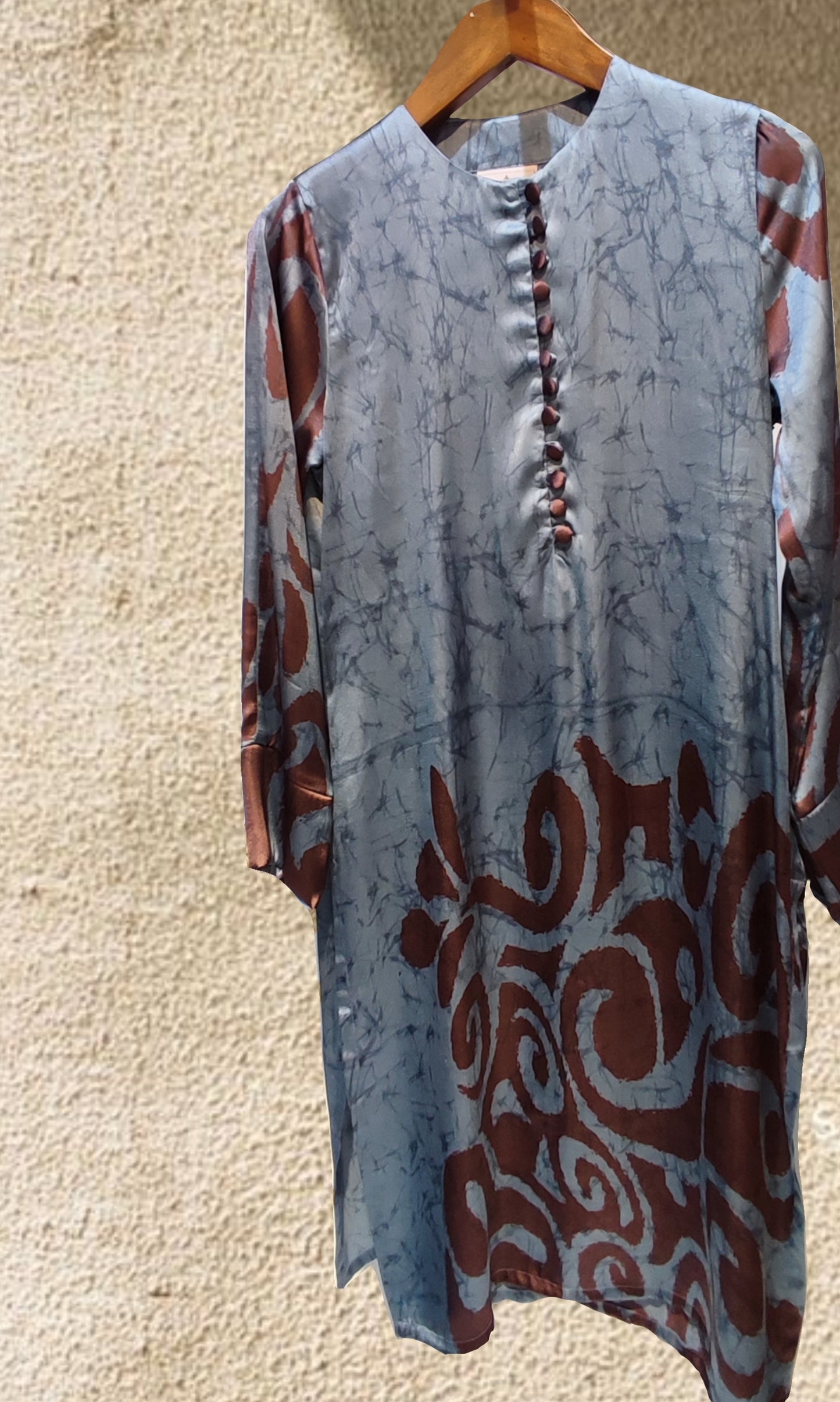 Azure Wave Batik Top - T00068